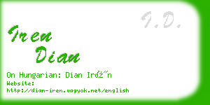 iren dian business card